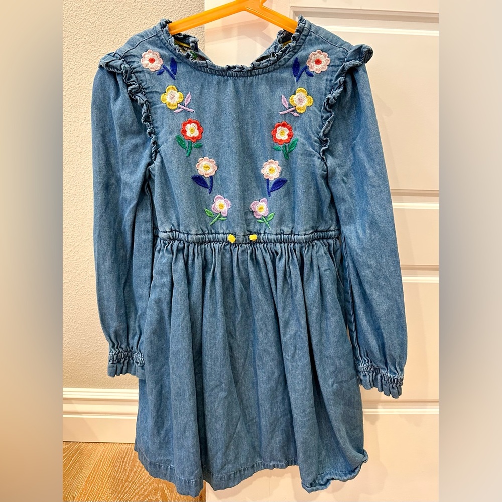 Boden girl denim dress 8-9y
